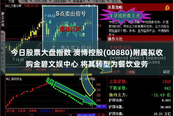 今日股票大盘指数 澳博控股(00880)附属拟收购金碧文娱中心 将其转型为餐饮业务