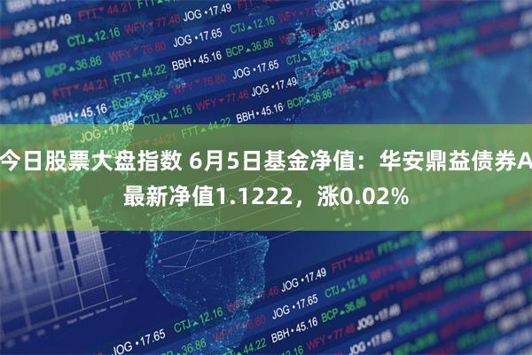 今日股票大盘指数 6月5日基金净值：华安鼎益债券A最新净值1.1222，涨0.02%